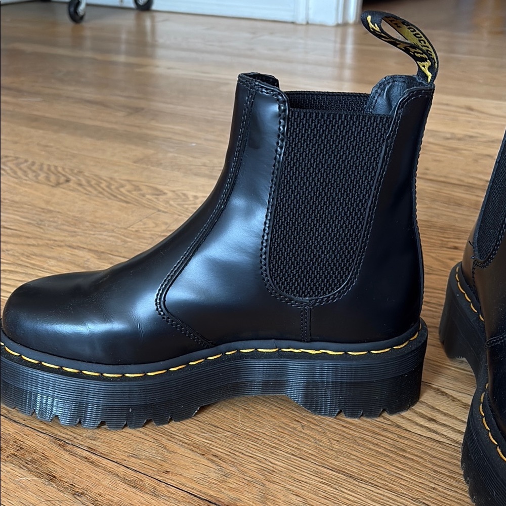 Dr. Martens Black Platform Chelsea Boots - Picture 2 of 5
